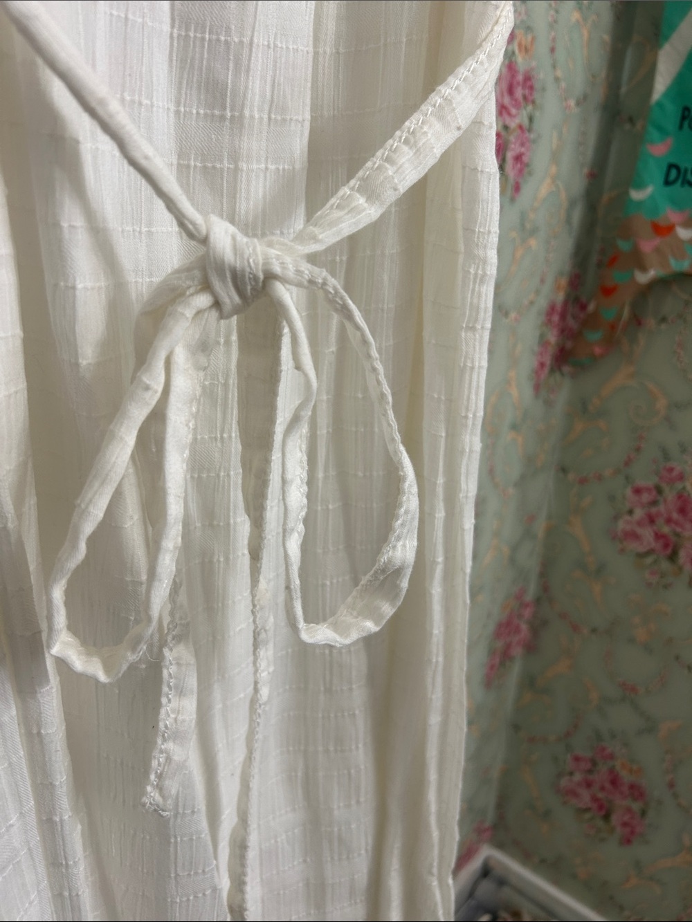 $128🌺🌸NWT🌸🌺 VINTAGE 100% cotton spaghetti strap dress fully lined SIZE Med-Large - Picture 4 of 10